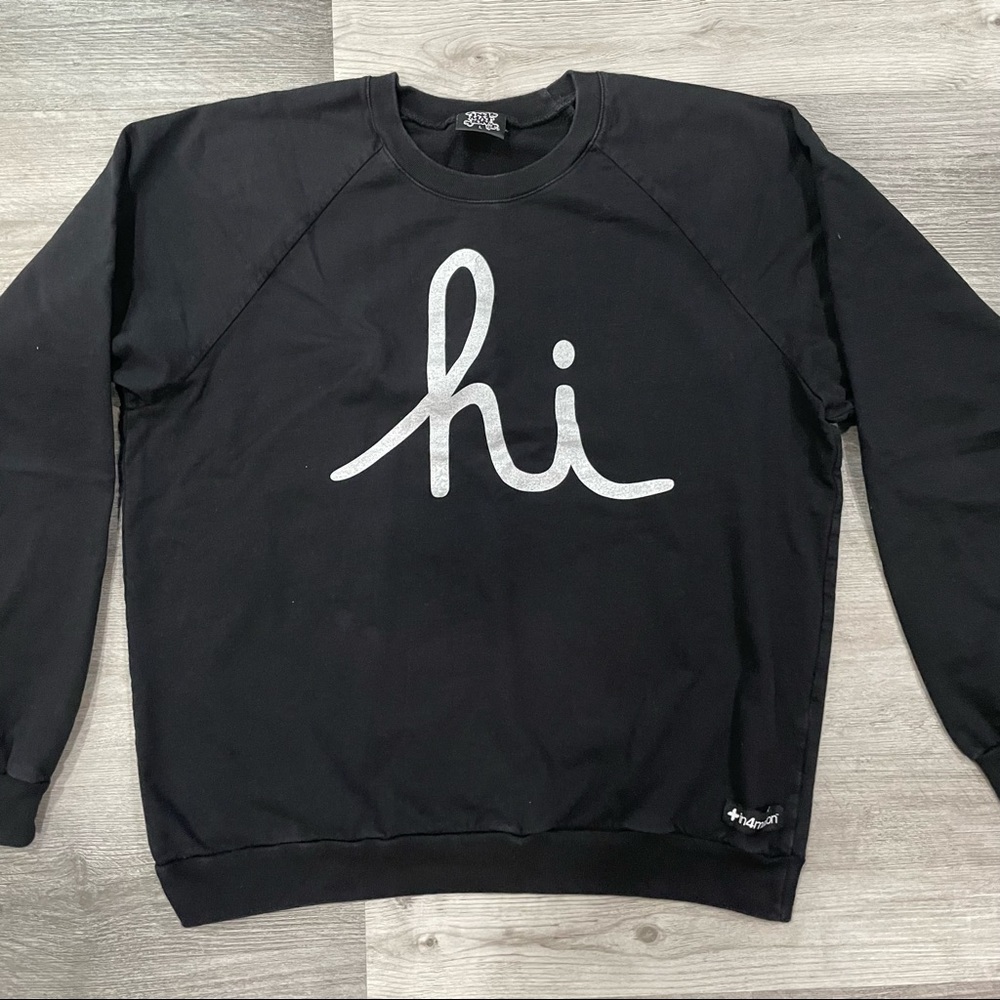 In4mation Men’s Black hi Logo Crewneck — Size Large
